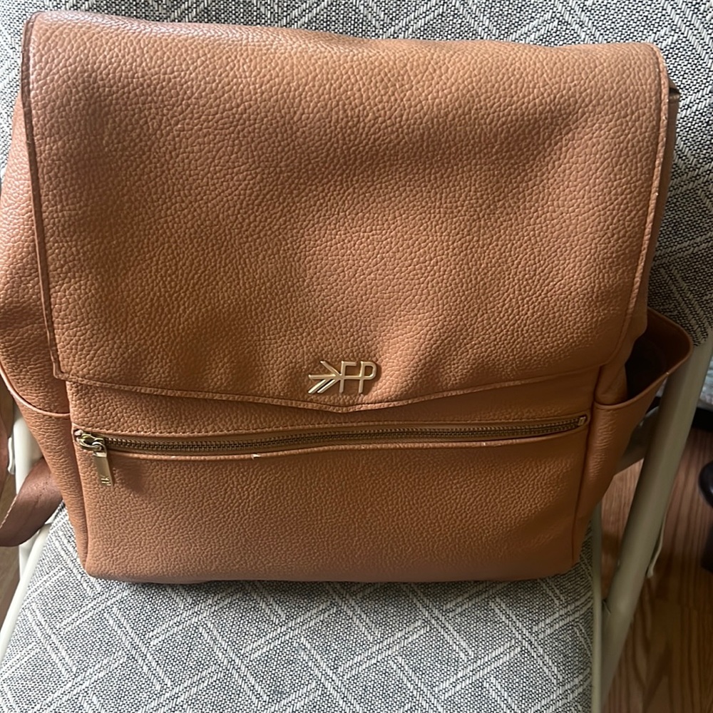 Freshly Picked classic diaper bag in butterscotch.
